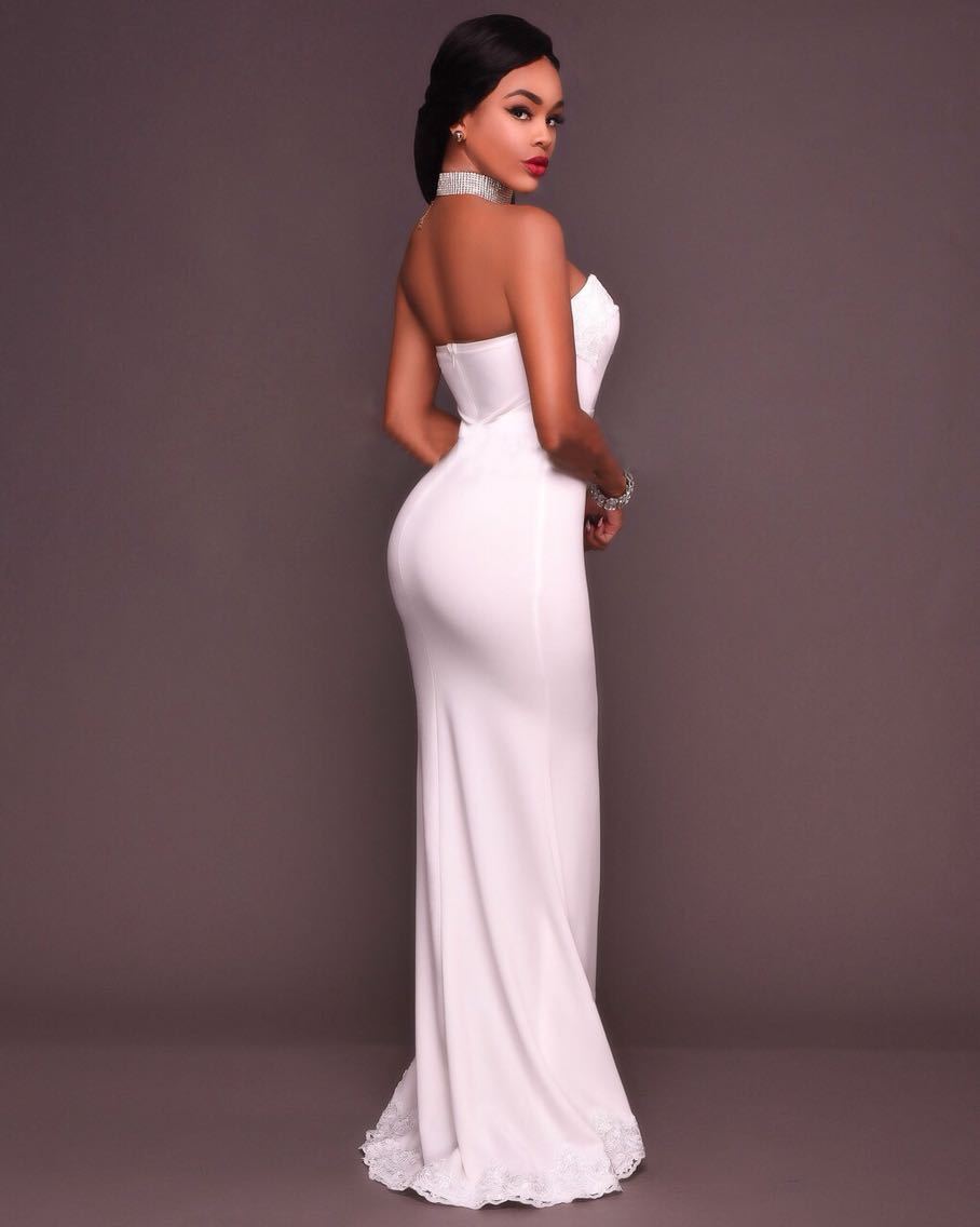 Timeless Solid Lace Maxi Dress