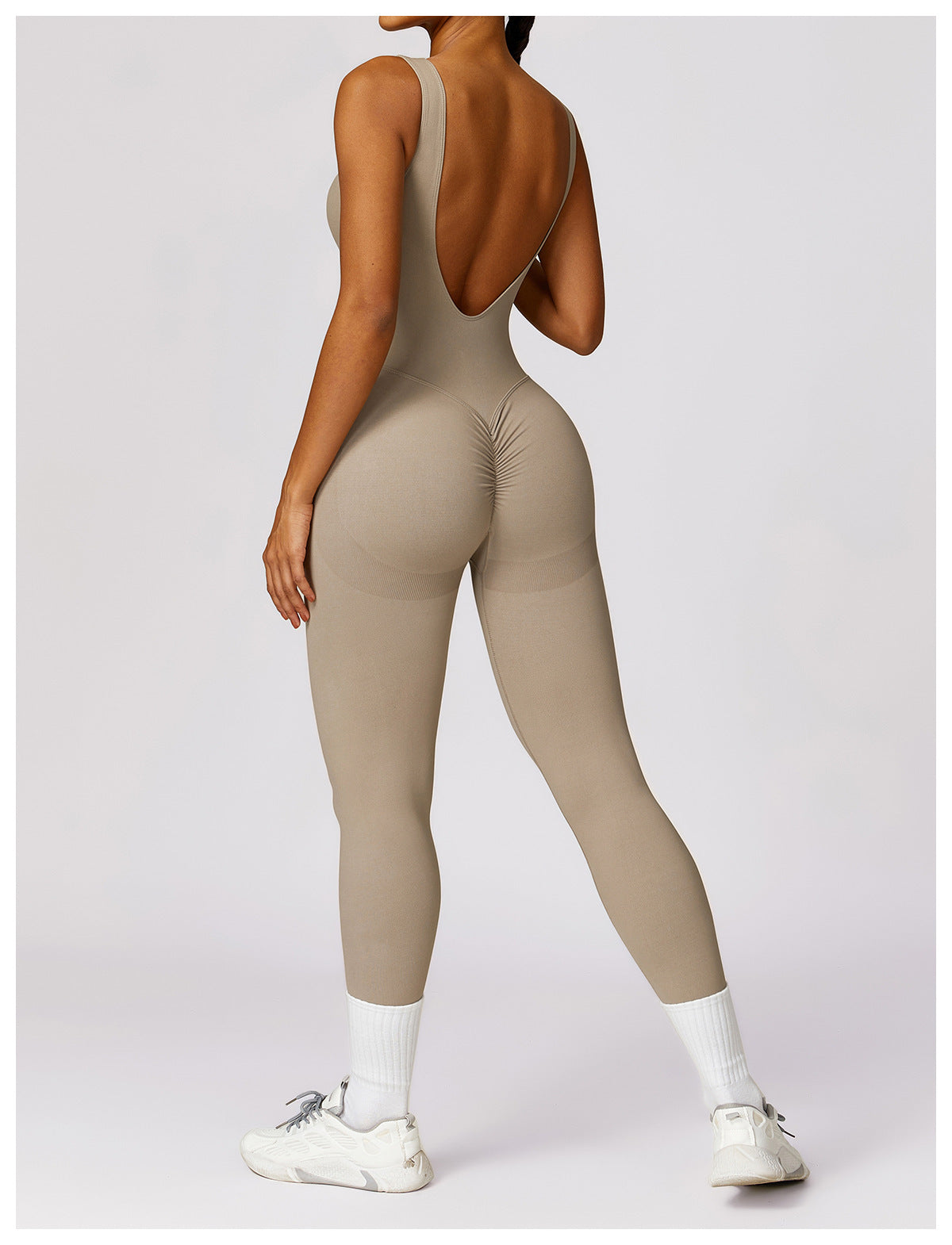 Seamless Hip-Lifting Fitness Jumpsuit