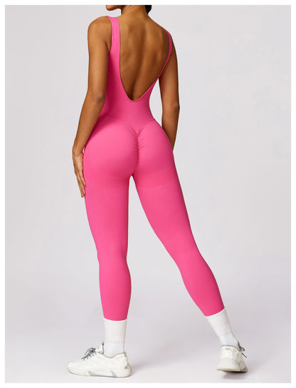 Seamless Hip-Lifting Fitness Jumpsuit