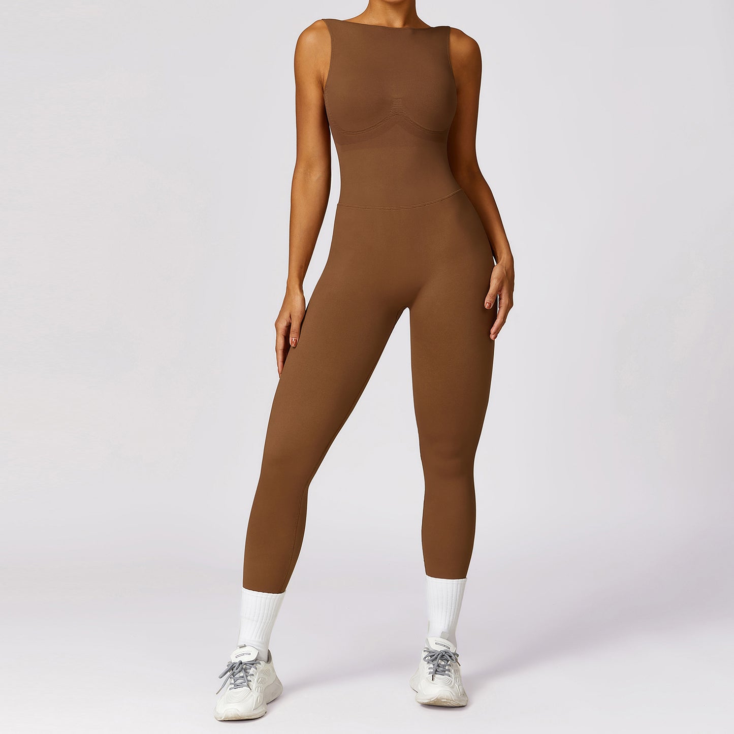 Seamless Hip-Lifting Fitness Jumpsuit