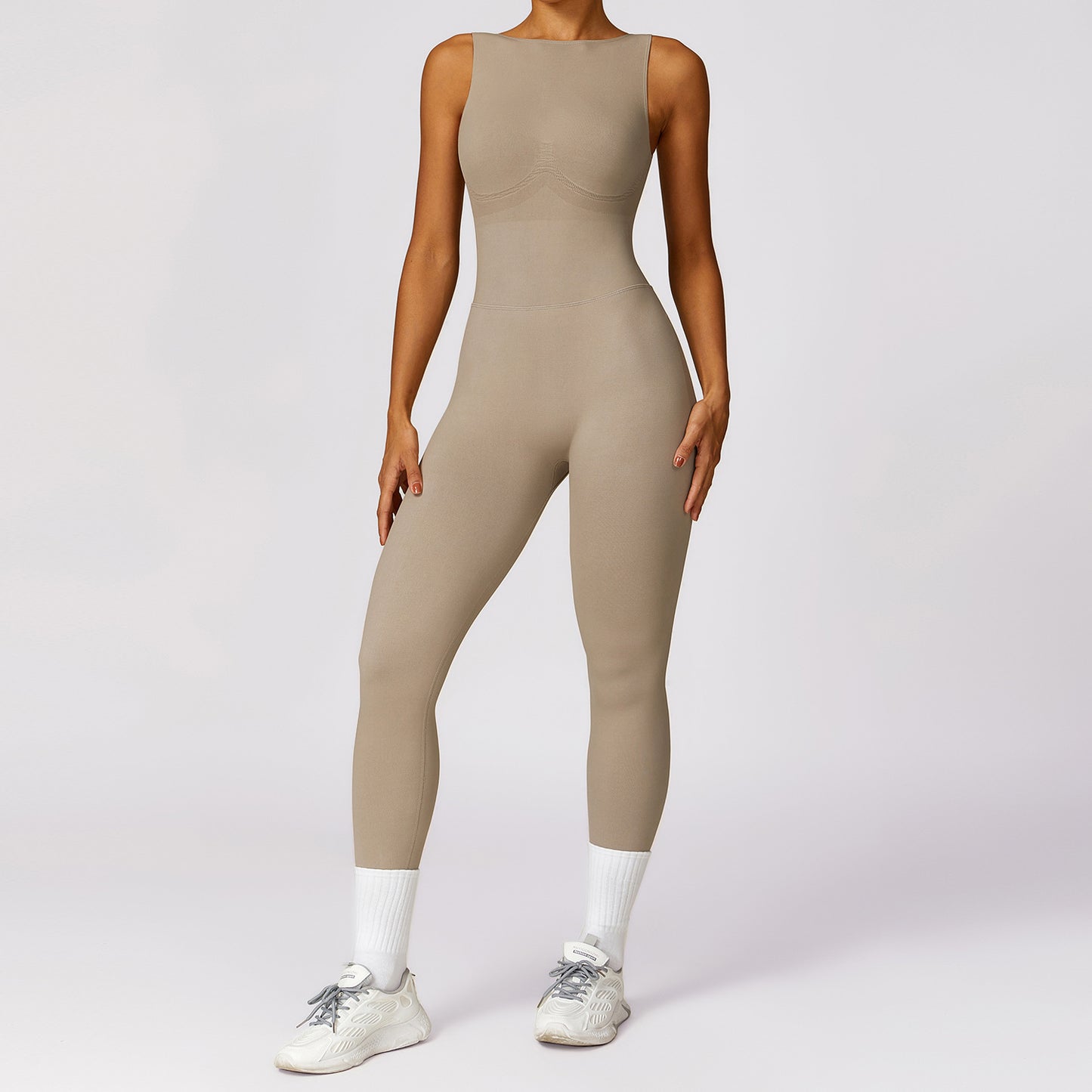 Seamless Hip-Lifting Fitness Jumpsuit